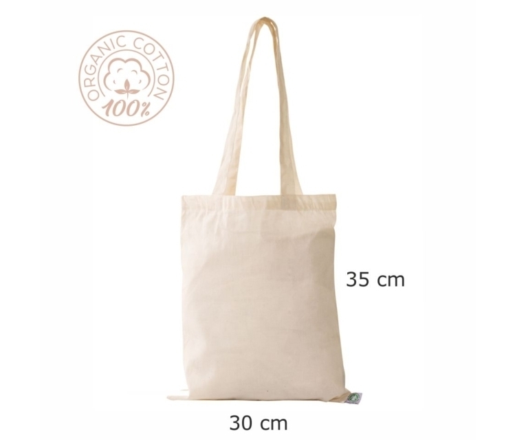 Luonnonvärinen kangaskassi 30 × 35 cm – kompakti ja ekologinen valinta